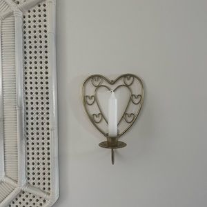 Brass Heart Shaped Sconces Set of 2